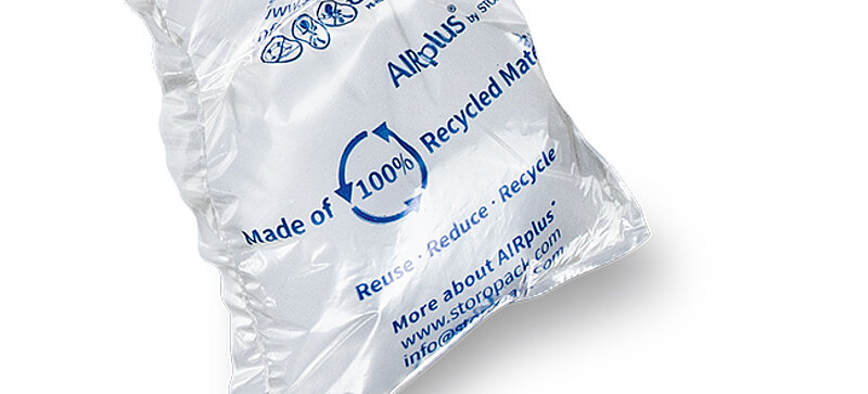 
		  [Translate to International:] Ein Luftpolster aus 100% recyceltem Material